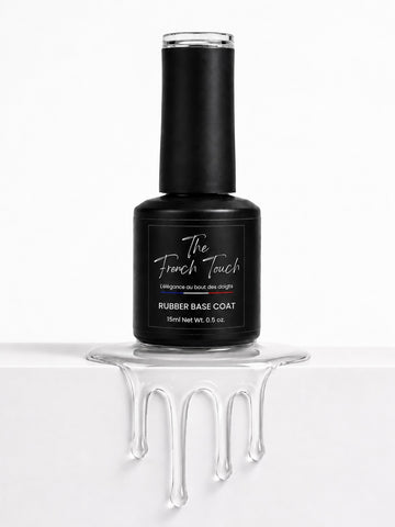 Rubber base coat semi-permanent The French Touch 15ml - base gel renforçante ongles fragiles