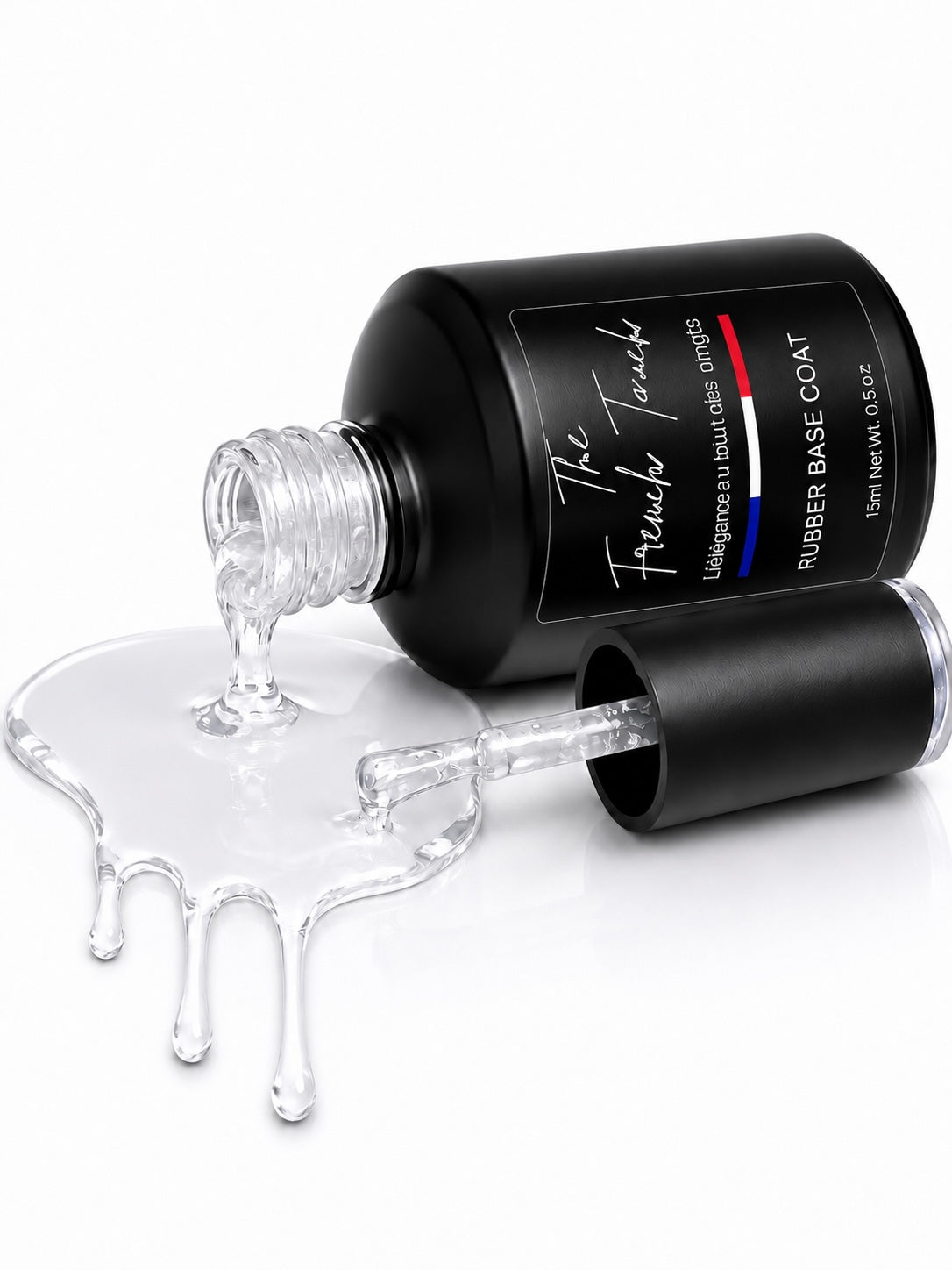 Rubber base coat semi-permanent The French Touch 15ml - base gel renforçante ongles fragiles