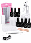 Kit Pose Américaine Gel X Complet — Capsules, Lampe, Rubber Base & 3 Vernis
