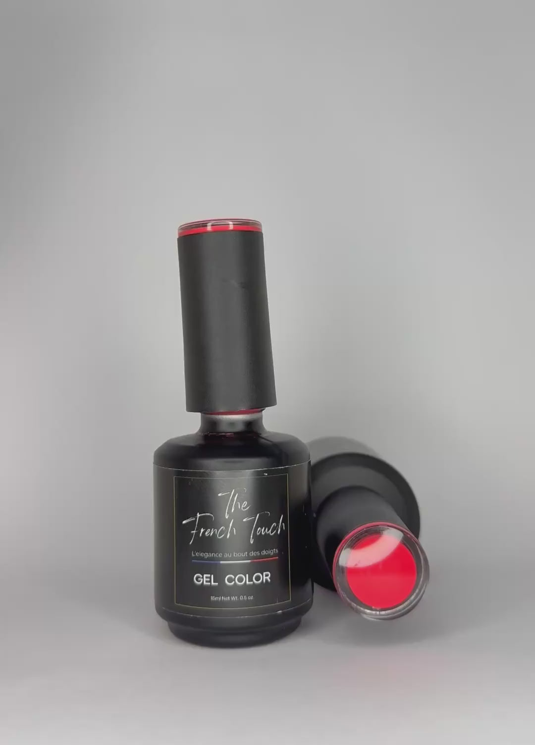 texture vernis semi permanent neon red lava couleur intense application facile