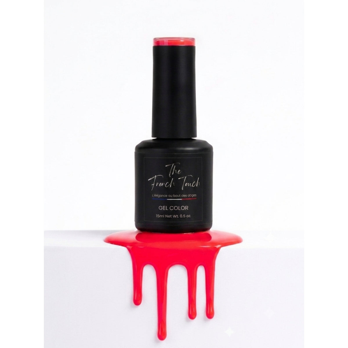 Vernis semi-permanent Neon Red Lava rouge néon The French Touch - flacon 15ml